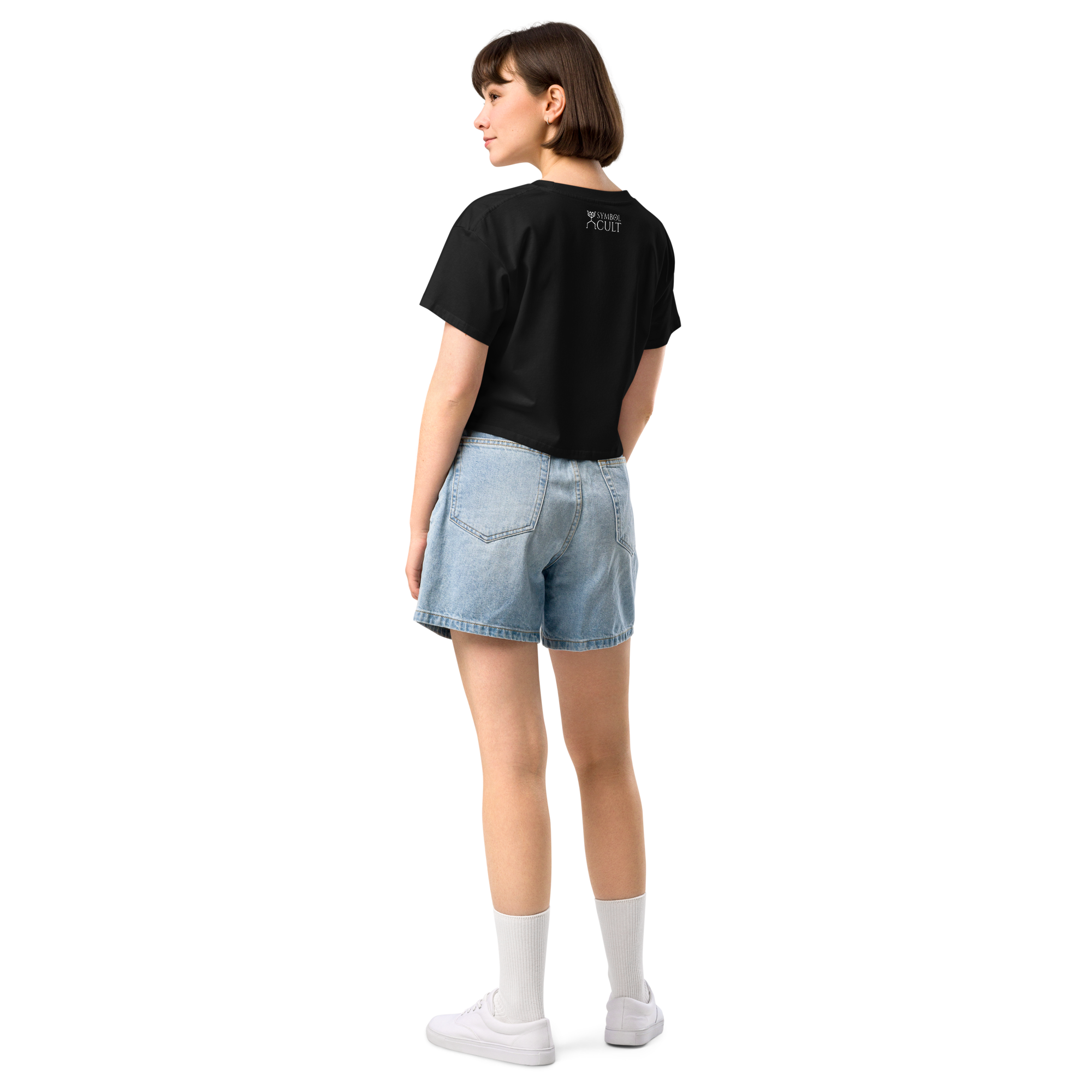 Triple Goddess Symbol Women’s crop top